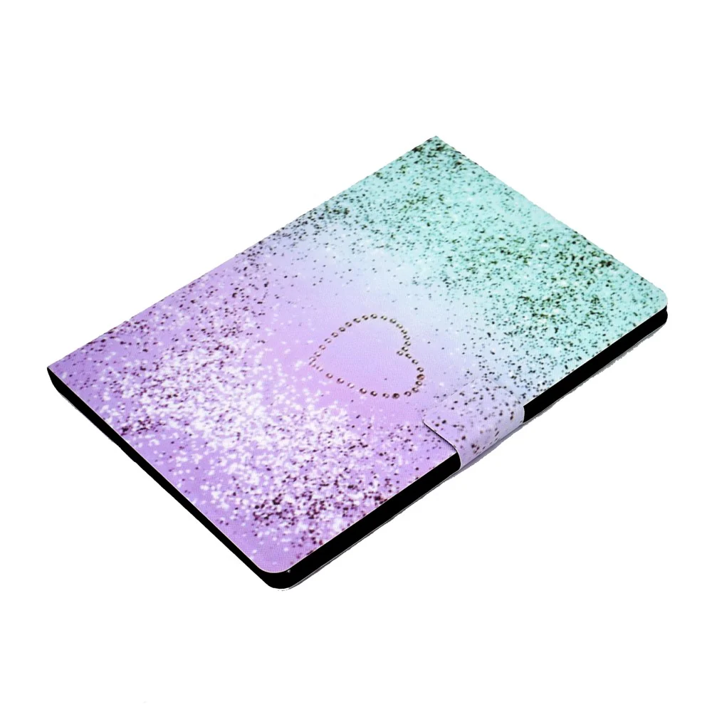 Pattern Printing Leather Stand Tablet Cover for Lenovo Tab M10 TB-X605F - Glittery Element and Heart - Image 7