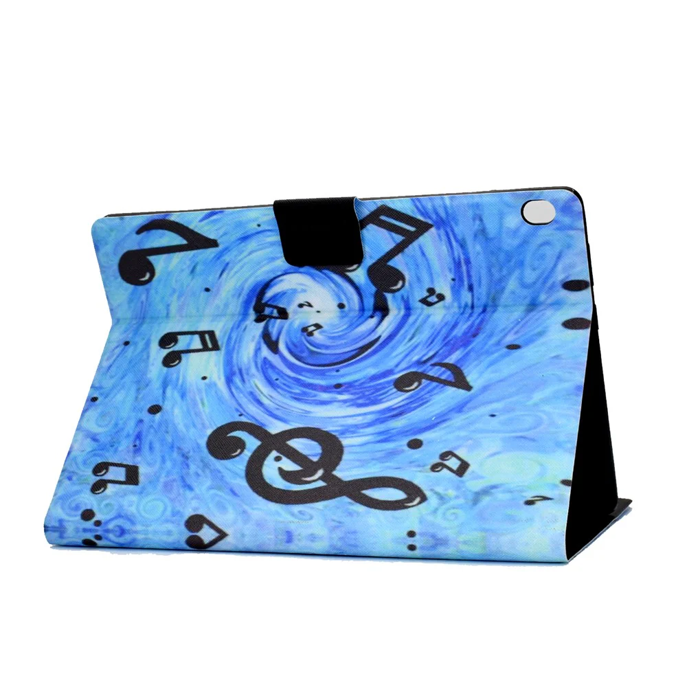 Pattern Printing Leather Stand Tablet Cover for Lenovo Tab M10 TB-X605F - Music Symbol - Image 6