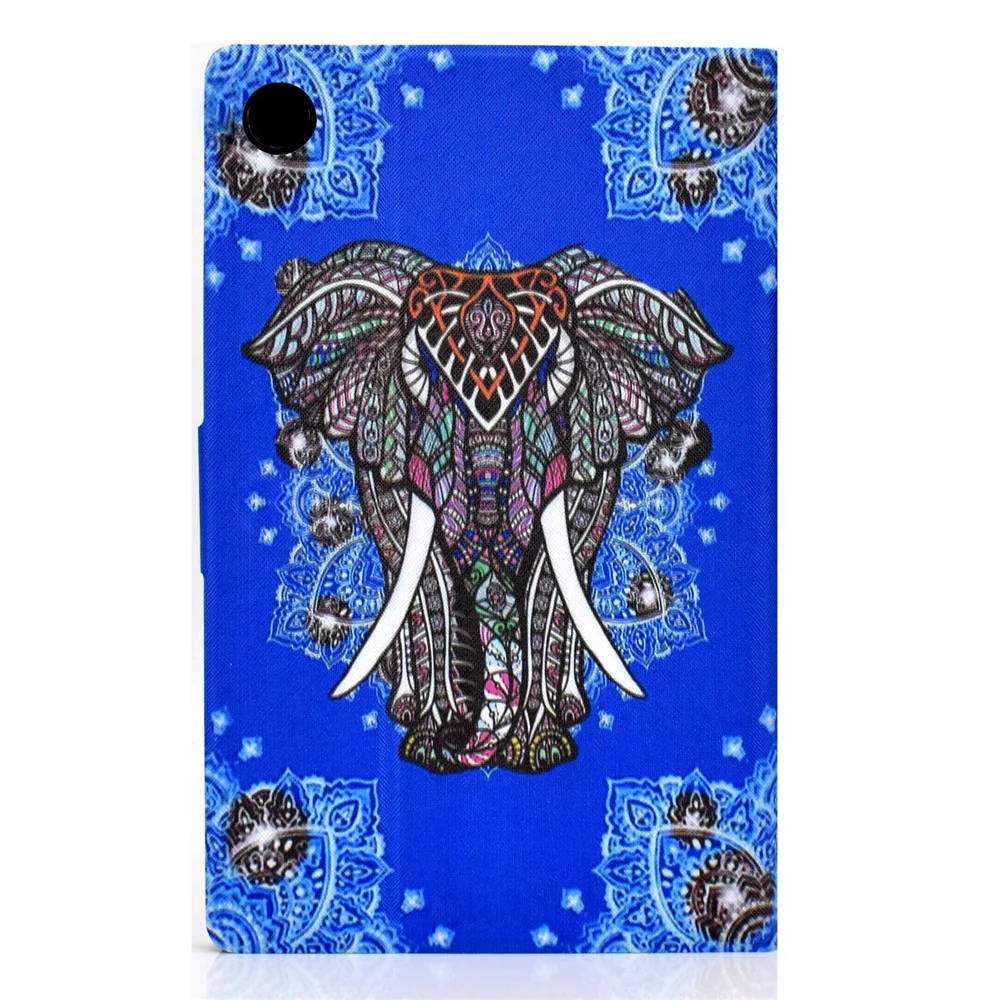Pattern Printing Leather Stand Tablet Shell for Lenovo Tab M10 Plus TB-X606F - Elephant - Image 3