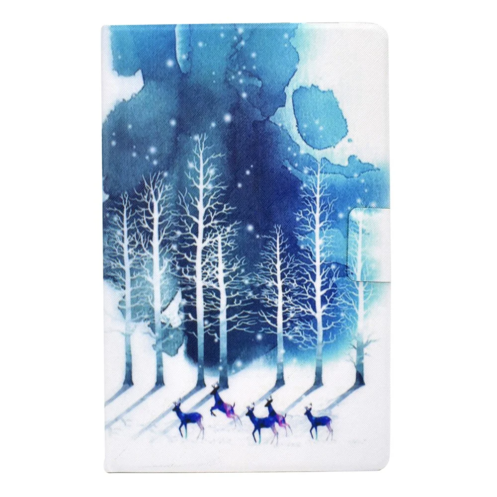 Pattern Printing Leather Stand Tablet Shell for Lenovo Tab M10 Plus TB-X606F - Forest and Elk - Image 2