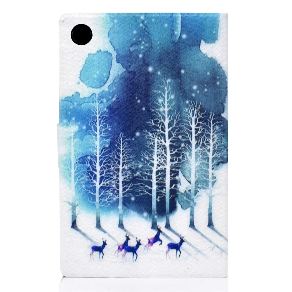 Pattern Printing Leather Stand Tablet Shell for Lenovo Tab M10 Plus TB-X606F - Forest and Elk - Image 3