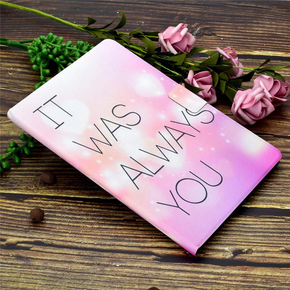 Pattern Printing Leather Stand Tablet Shell for Lenovo Tab M10 Plus TB-X606F - It was always you - Image 7