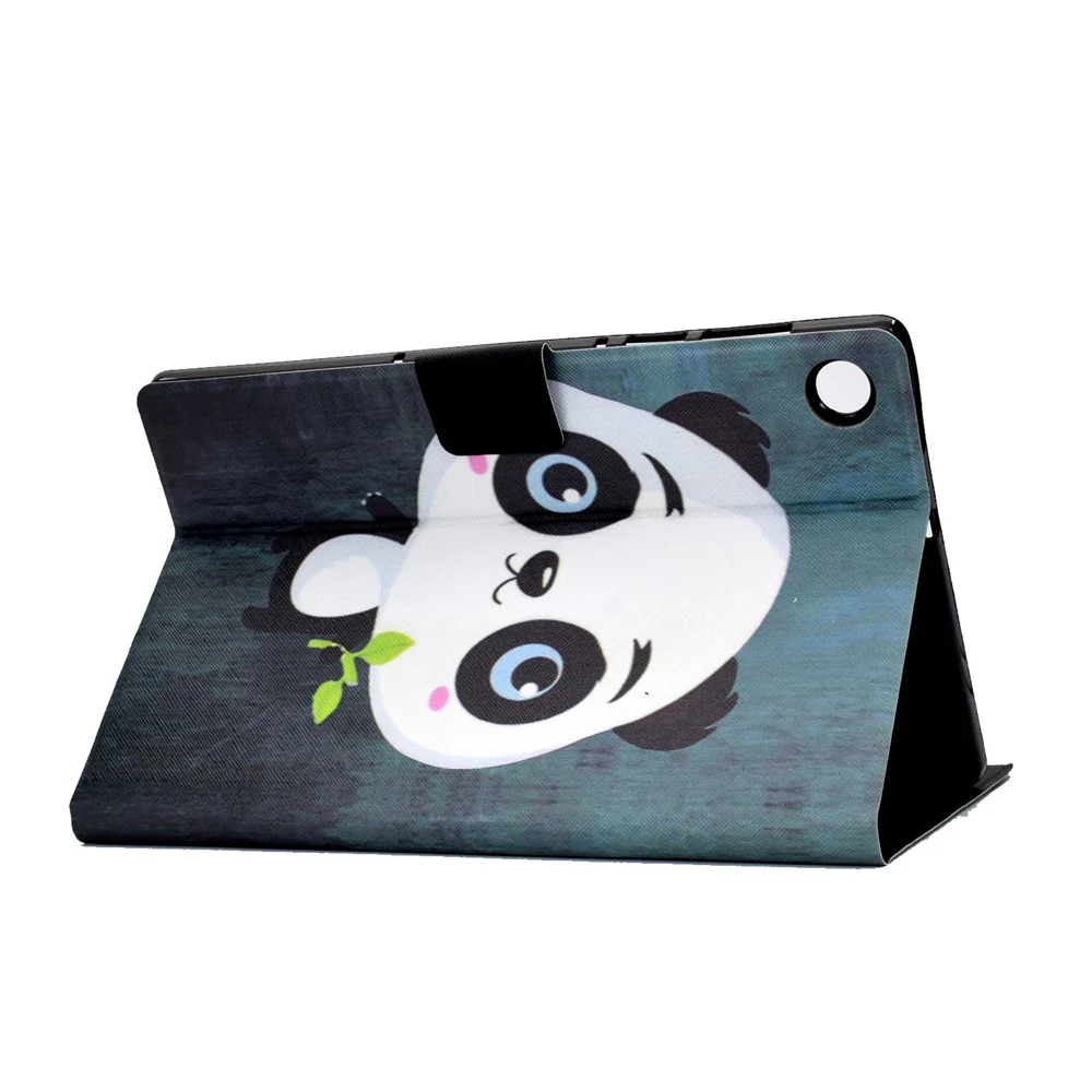 Pattern Printing Leather Stand Tablet Shell for Lenovo Tab M10 Plus TB-X606F - Panda - Image 4
