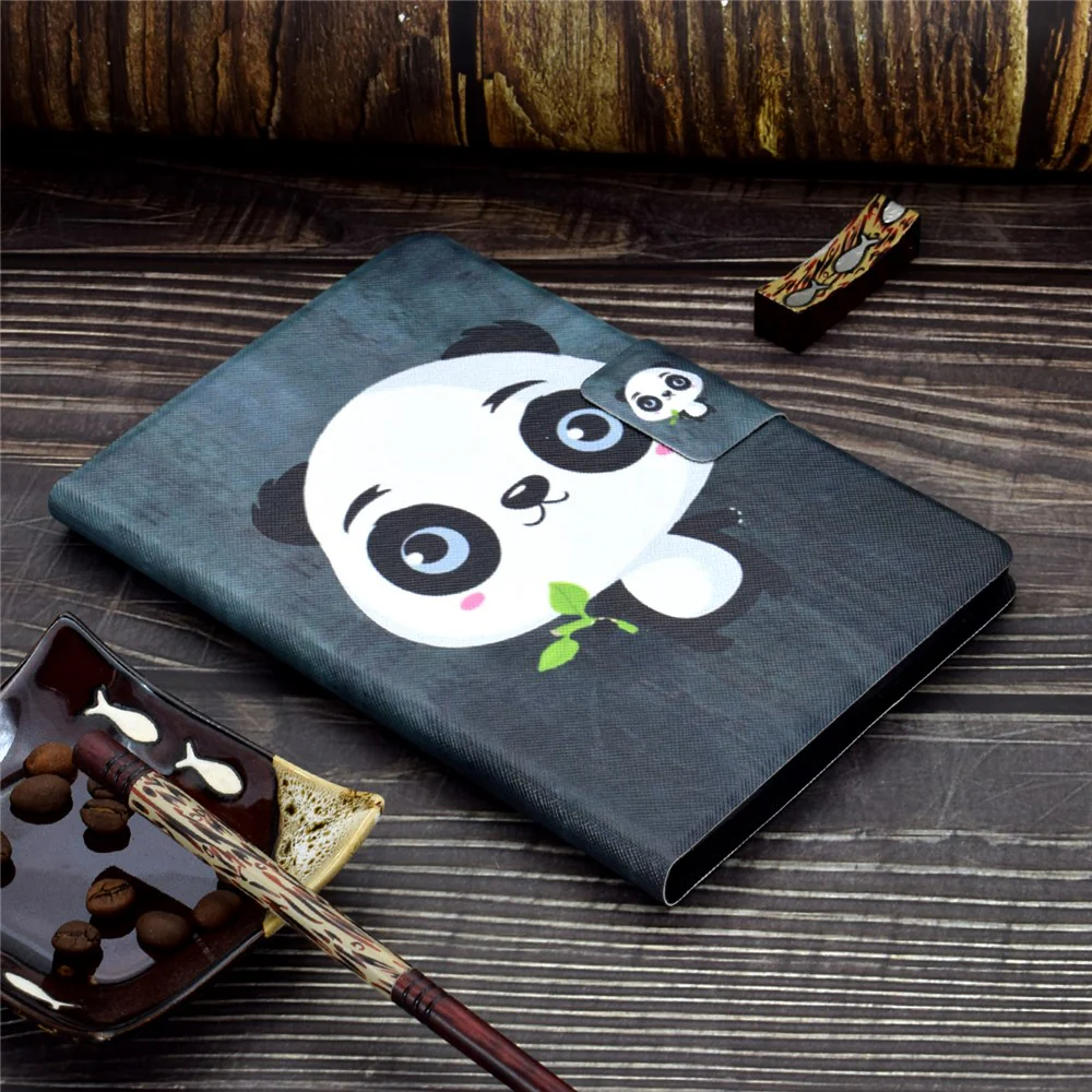 Pattern Printing Leather Stand Tablet Shell for Lenovo Tab M10 Plus TB-X606F - Panda - Image 7