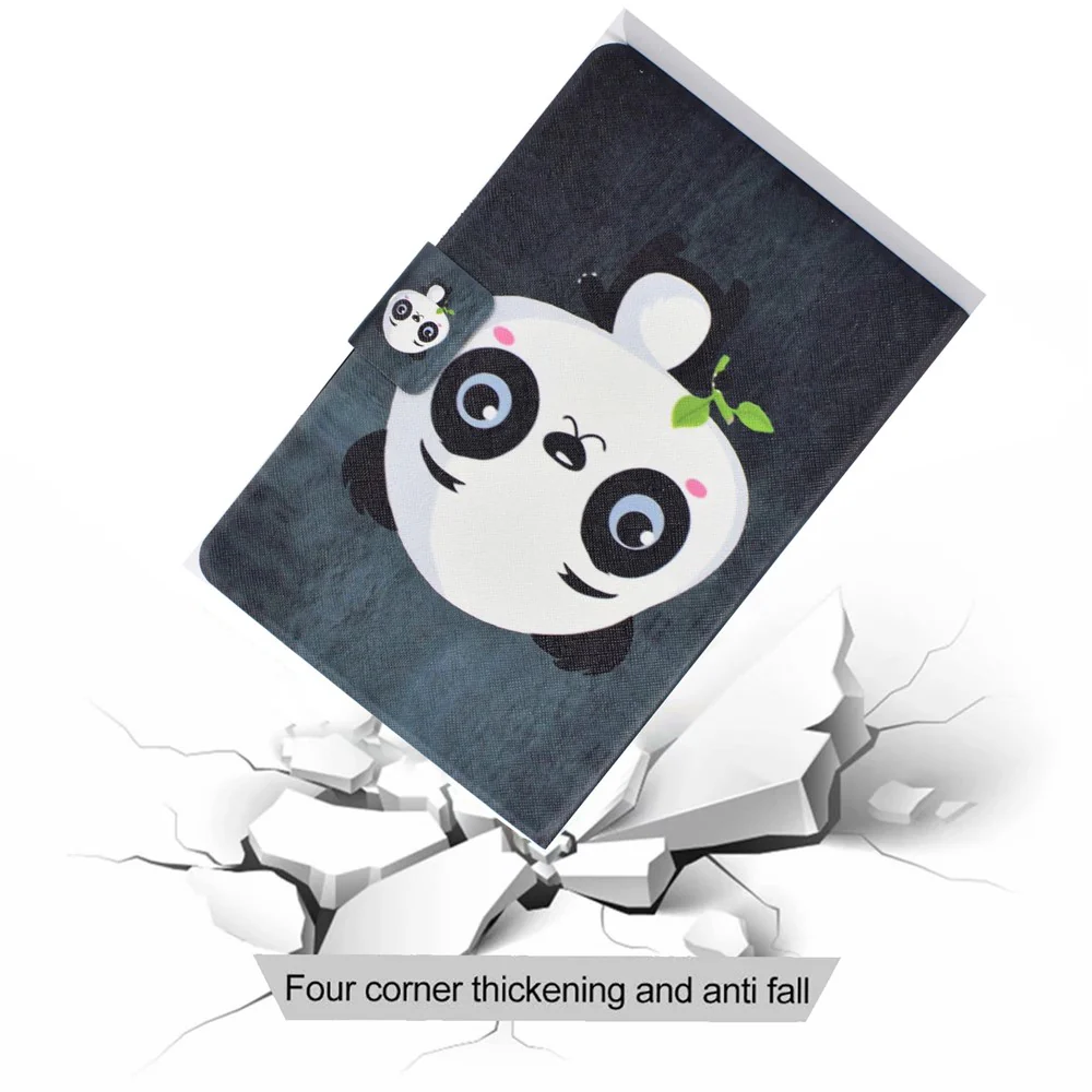 Pattern Printing Leather Stand Tablet Shell for Lenovo Tab M10 Plus TB-X606F - Panda - Image 8