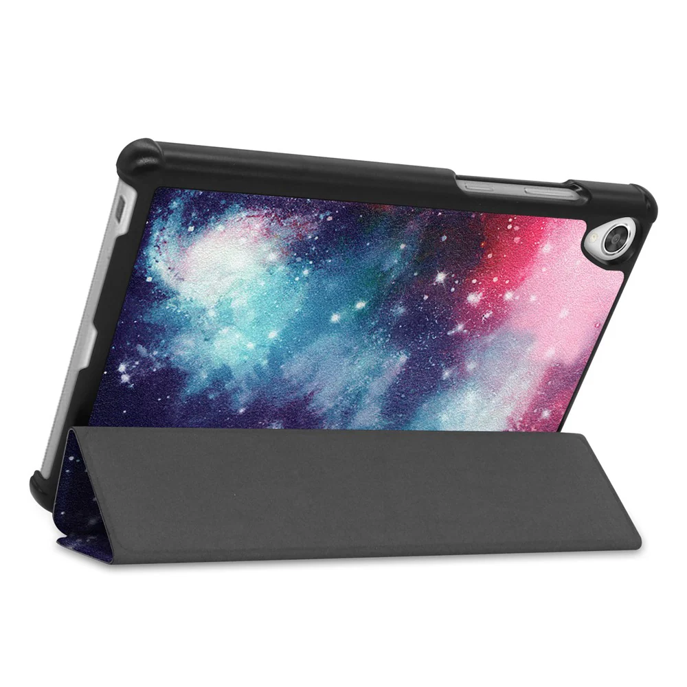 Pattern Printing Leather Tri-fold Stand Tablet Case Cover for Lenovo Tab M8 - Starry Sky - Image 8