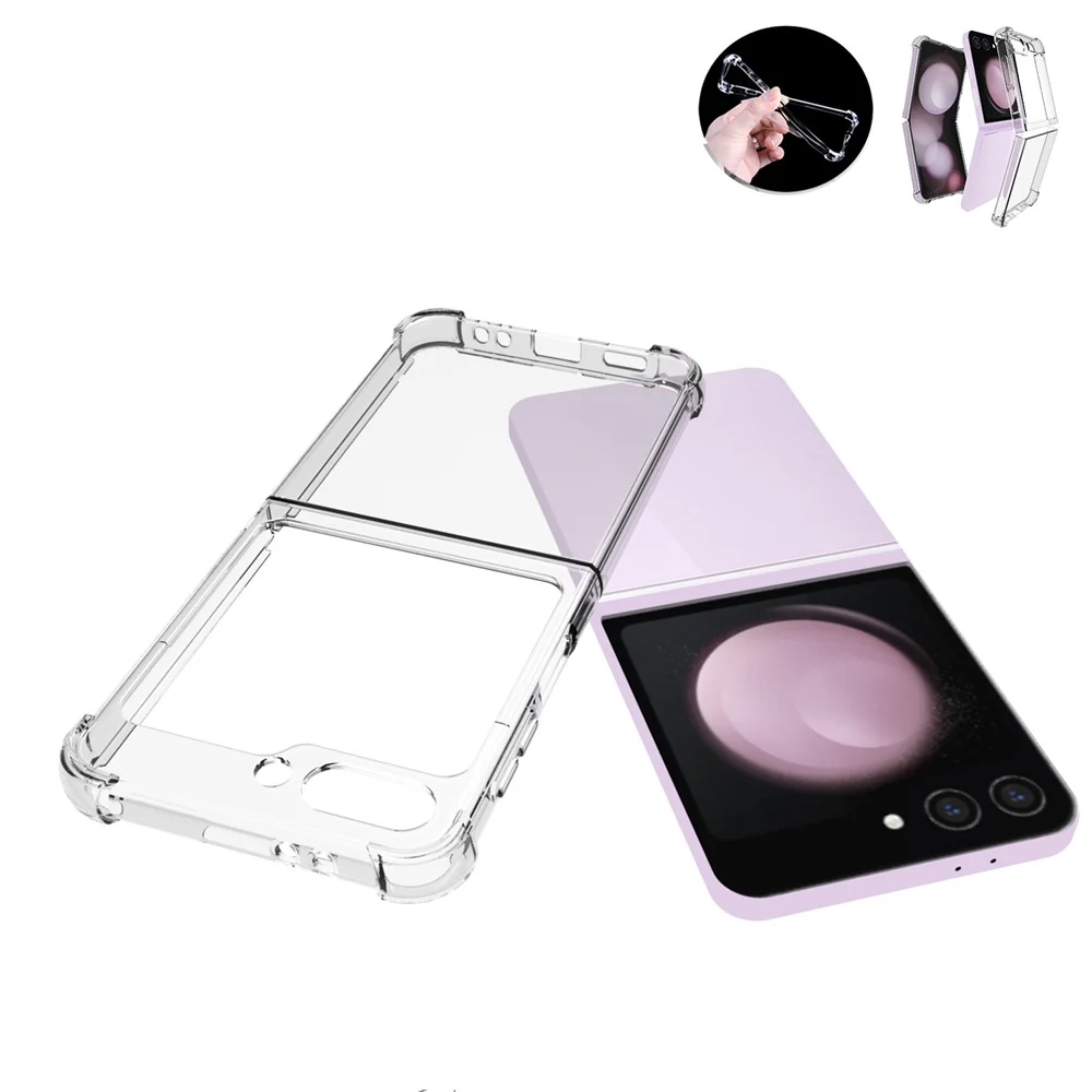 Phone Case for Samsung Galaxy Z Flip7 FE 5G / Z Flip6 5G TPU Case Anti-Drop Four Corner Airbag Phone Cover - Image 4