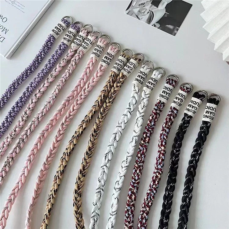 Phone Lanyard 120cm Universal Phone Strap Crossbody with Tether Tab - Light Purple - Image 3