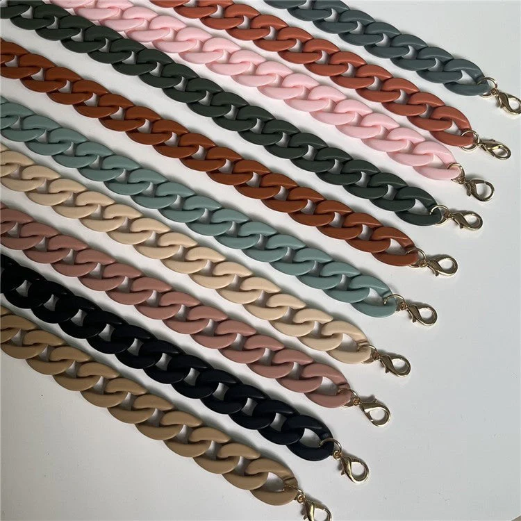 Phone Wrist Lanyard Matte Acrylic Chain 60cm Phone Wrist Strap - Matte Brown - Image 3