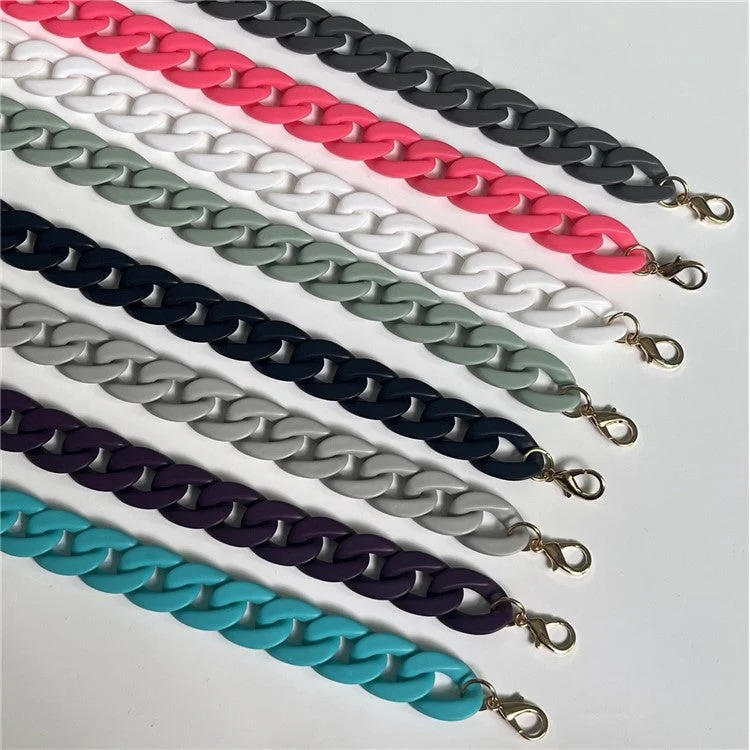 Phone Wrist Lanyard Matte Acrylic Chain 60cm Phone Wrist Strap - Matte Dark Blue - Image 4
