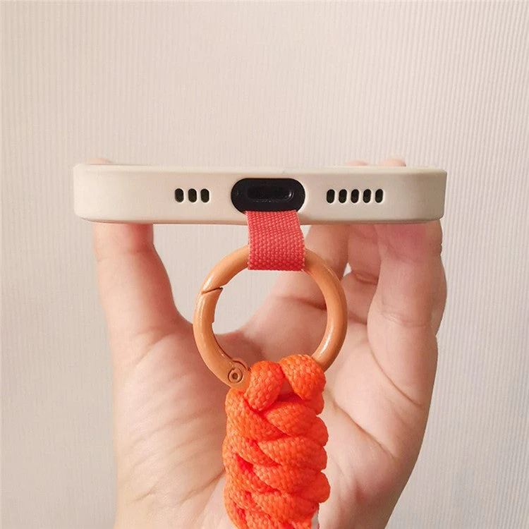Phone Wrist Strap Adjustable Nylon Wrist Rope with Tether Tab, Toatl Length: 240mm - Dark Green+Purple - Image 5