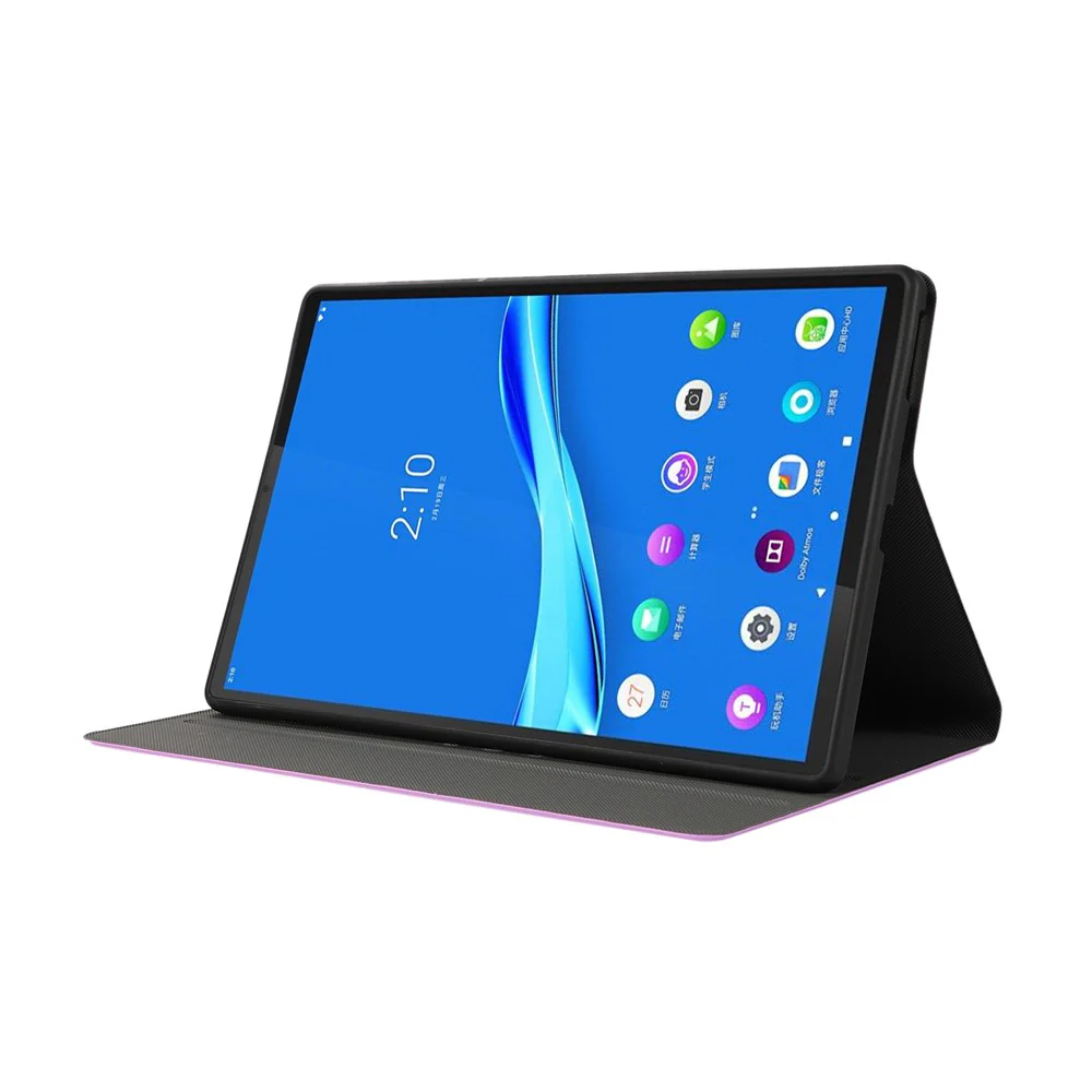 Plain Leather Stand Tablet Cover for Lenovo Tab M10 HD Gen 2 TB-X306X - Purple - Image 2