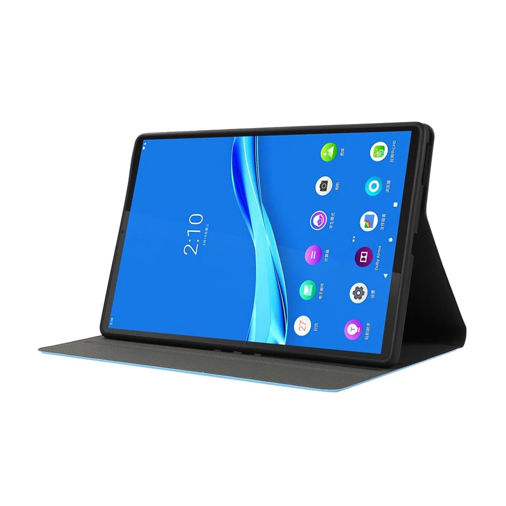 Plain Leather Stand Tablet Cover for Lenovo Tab M10 HD Gen 2 TB-X306X - Sky Blue - Image 2