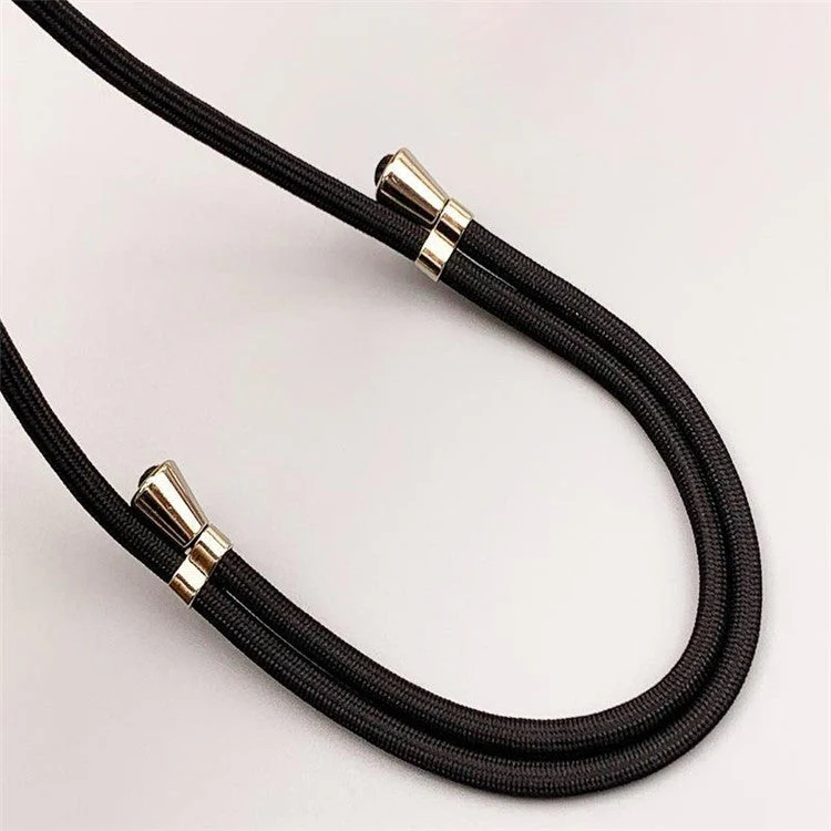 Polyester Phone Lanyard Adjustable 5mm Neck Strap Crossbody Cell Phone Strap with Patch - Navy Blue - Image 3