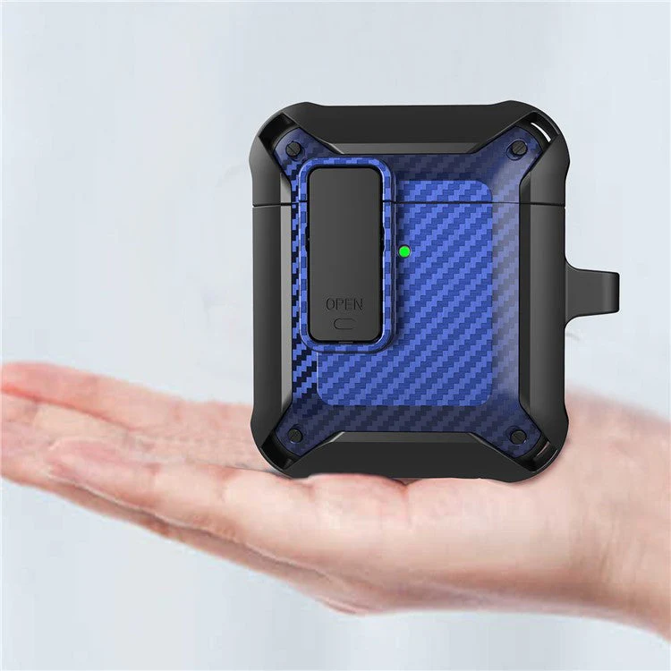 Portable 2 in 1 TPU + PC Frame Earbuds Case Cover Shock-resistant Earphone Charging Case Cover Anti-drop Protective Case for AirPods 1/2 - Black - Image 5