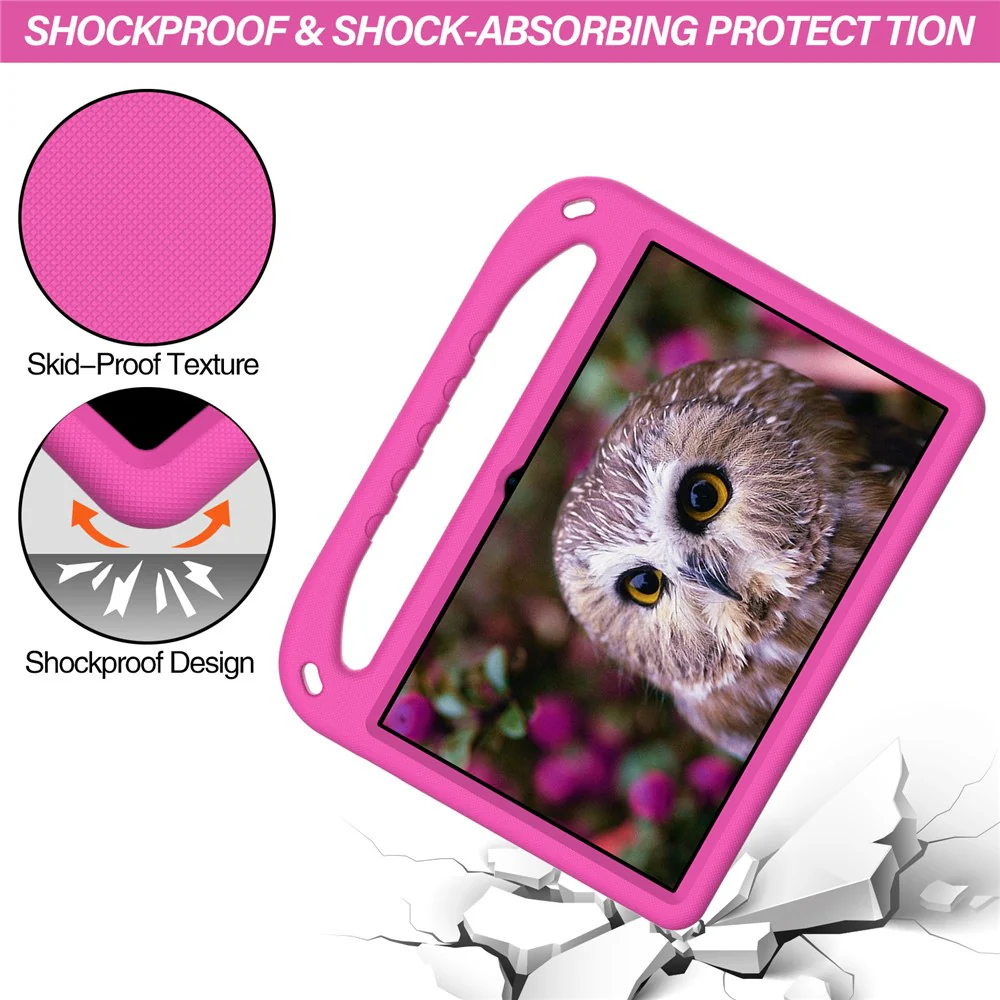 Portable Handle EVA Tablet Protective Case Cover with Kickstand for Lenovo Tab P11 TB-J606F / Tab P11 5G - Rose - Image 3