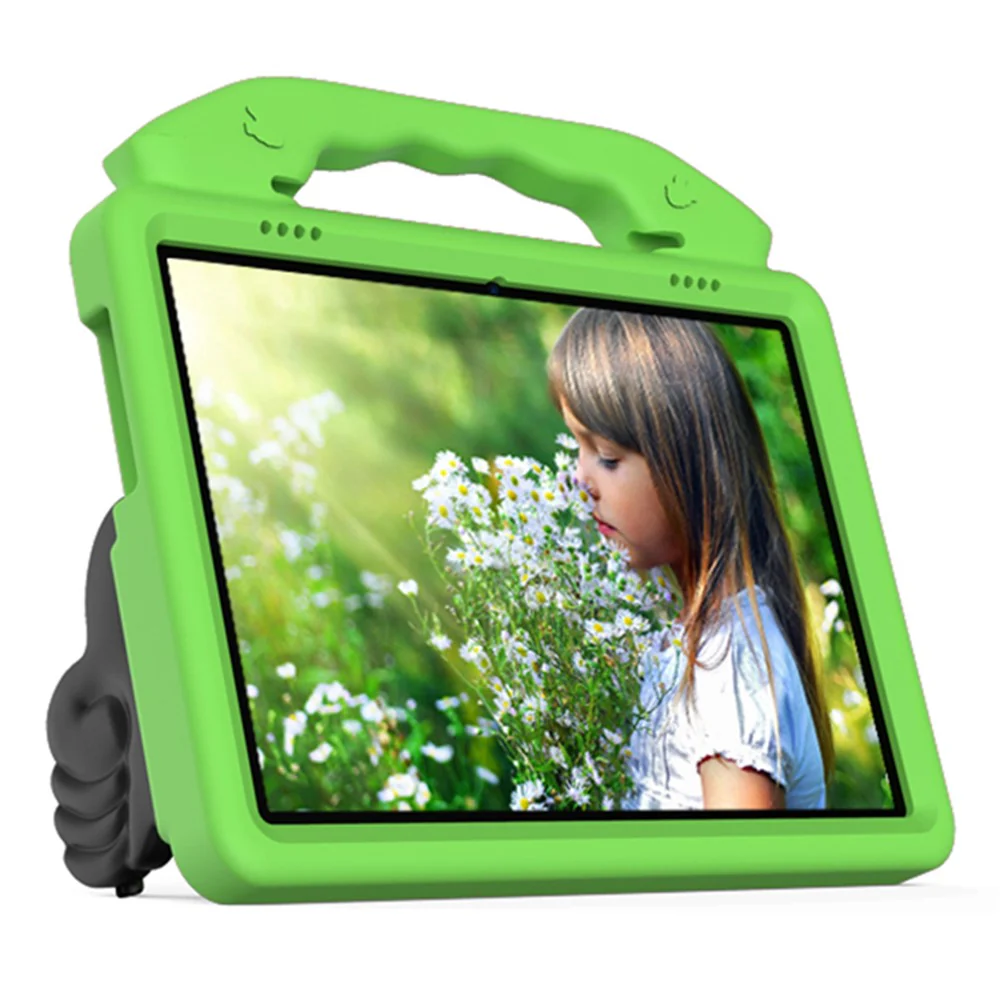 Portable Handle Foldable Thumb Kickstand Shockproof EVA Tablet Case Cover for Lenovo Tab M10 TB-X605F - Green - Image 6