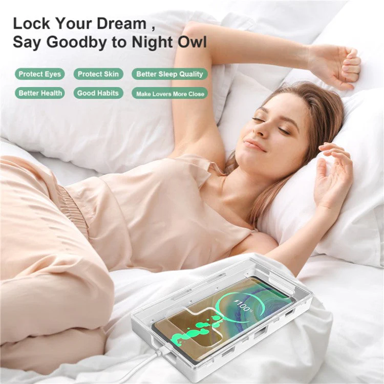 Portable Phone Lock Box Self-Control Locker for Kids Students Adults Focus, Self-Discipline Mobile Phone Box with 2 Keys - Image 8