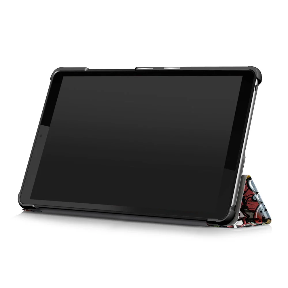Printing Surface Tri-fold PU Leather Smart Cover for Lenovo Tab M8 (1st Gen) HD8505/M8 (2nd Gen) HD8705 - Graffiti Pattern - Image 6