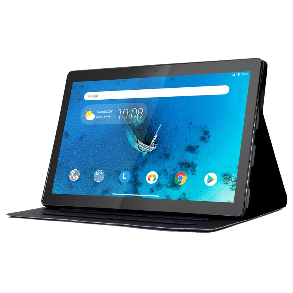 Protective Case for Lenovo Tab M10 (Gen 3) PU Leather Flip Cover Pattern Printed Tablet Stand Case with Card Slots - Colorful Tiger - Image 3