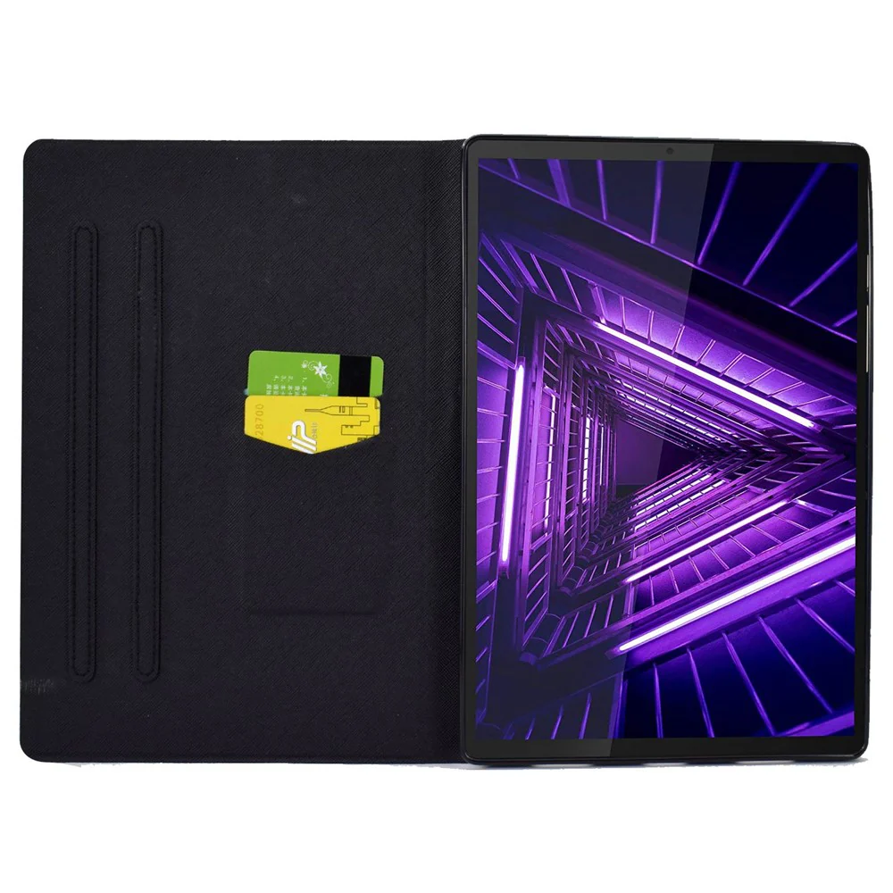 Protective Case for Lenovo Tab M10 Plus (3rd Gen) / Xiaoxin Pad 2022 10.6 inch Pattern Printing Tablet Leather Cover with Card Slots Stand - Butterfly and Dog - Image 2