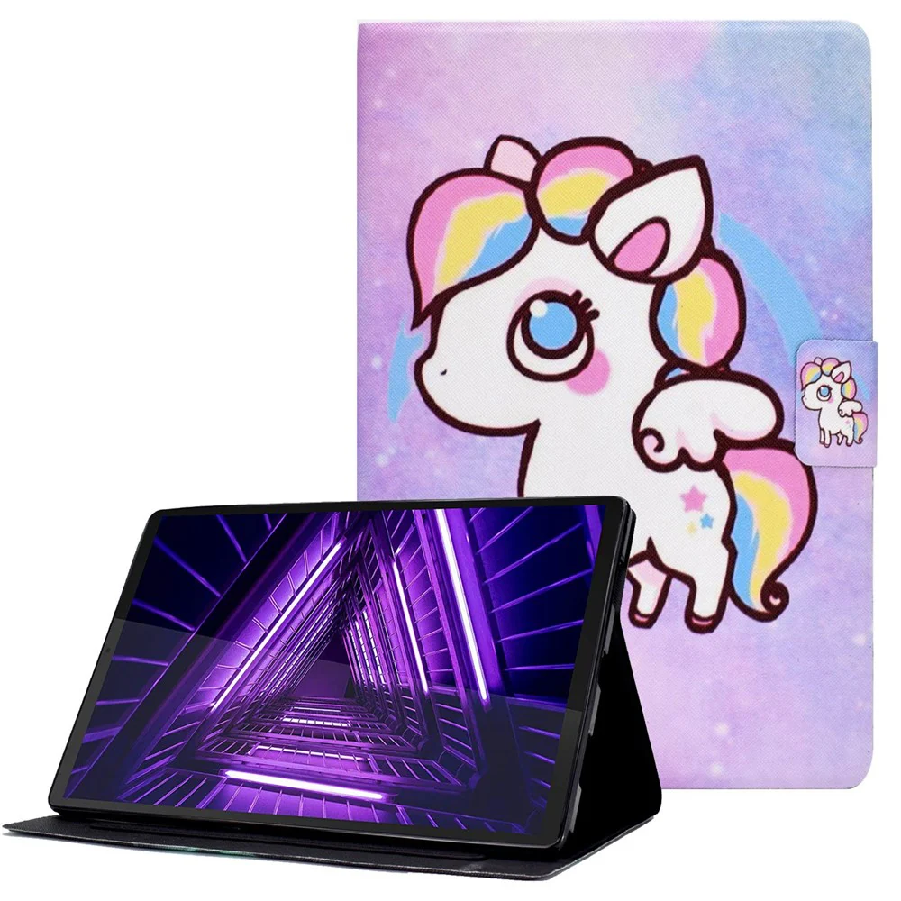 Protective Case for Lenovo Tab M10 Plus (3rd Gen) / Xiaoxin Pad 2022 10.6 inch Pattern Printing Tablet Leather Cover with Card Slots Stand - Horse