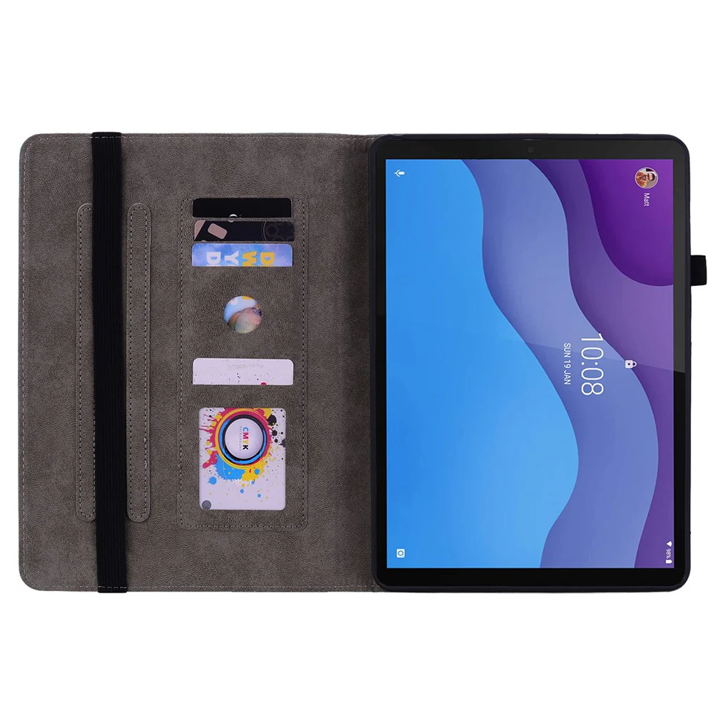 PU Leather Case for Lenovo Tab M10 HD Gen 2 TB-X306X / TB-X306F Stand Imprinted Tablet Cover - Pink - Image 2