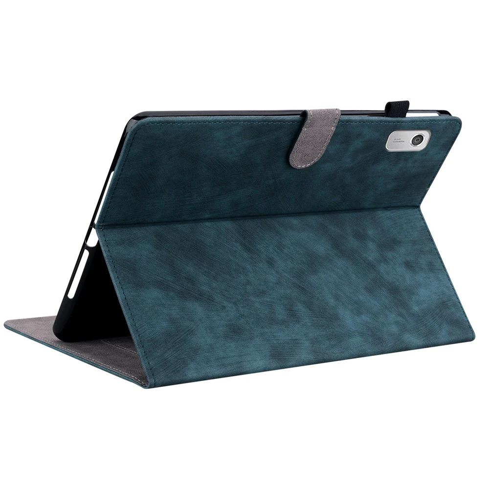 PU Leather Case for Lenovo Tab M9 Cute Tiger Pattern Tablet Protective Sleeve with Stand / Card Holder - Dark Blue - Image 4
