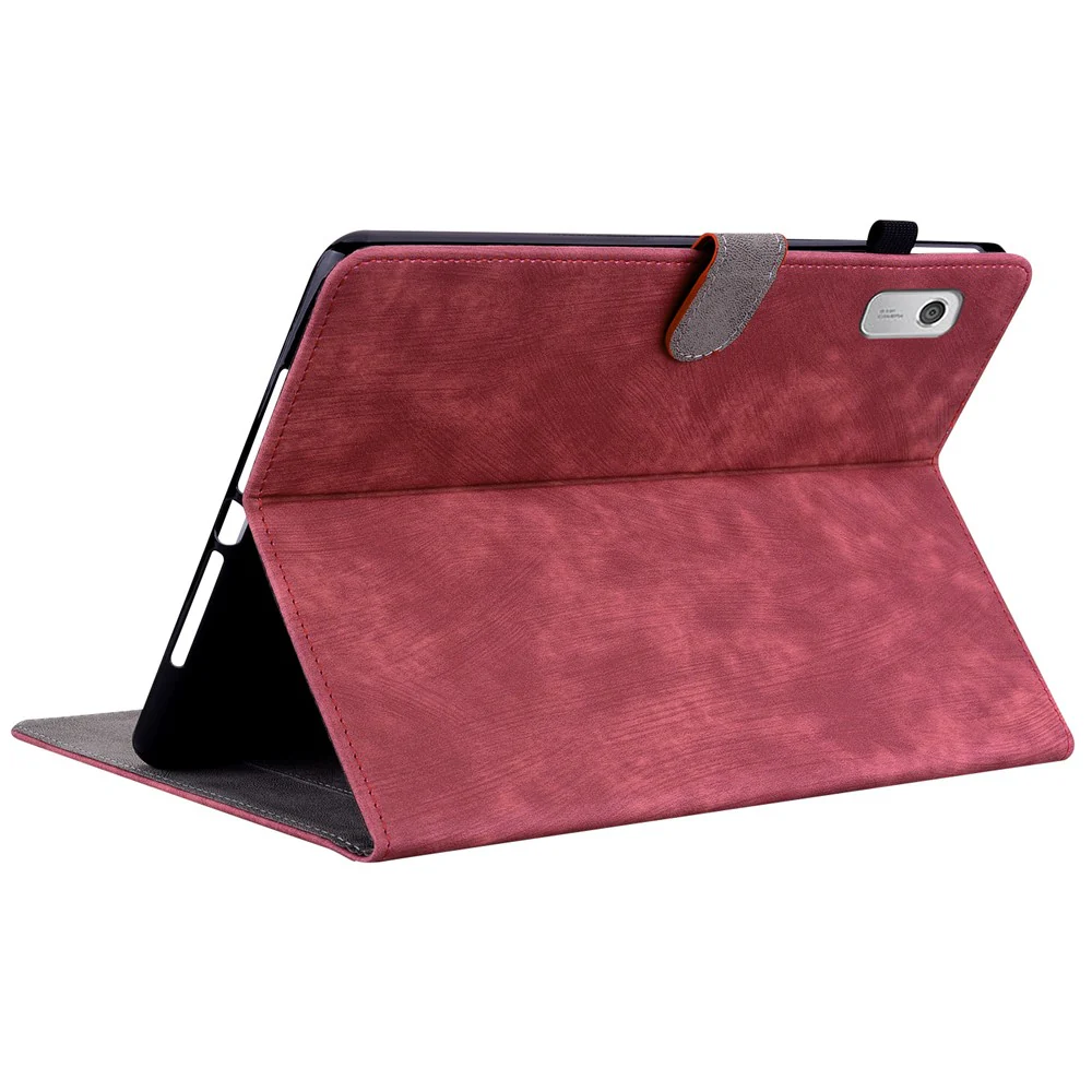 PU Leather Case for Lenovo Tab M9 Cute Tiger Pattern Tablet Protective Sleeve with Stand / Card Holder - Red - Image 4