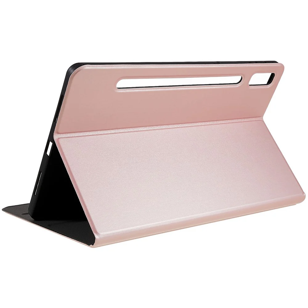 PU Leather Drop-proof Case for Lenovo Pad Pro 2022 11", Adjustable Stand Anti-Scratch Tablet Protective Cover - Rose Gold - Image 6
