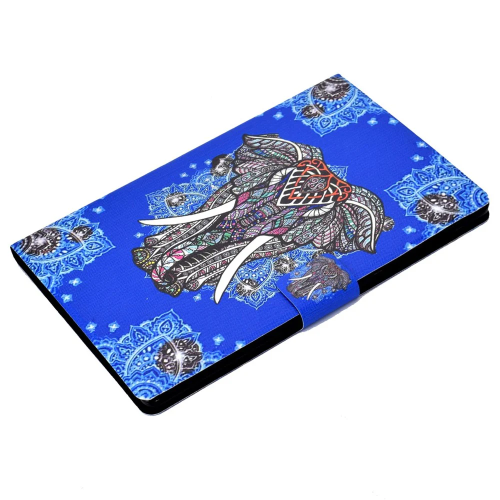 PU Leather Tablet Case for Lenovo Tab M10 (Gen 3) TB-328FU / TB-328XU, Pattern Printing Card Holder Shockproof Cover with Adjustable Stand - Ethnic Elephant - Image 7