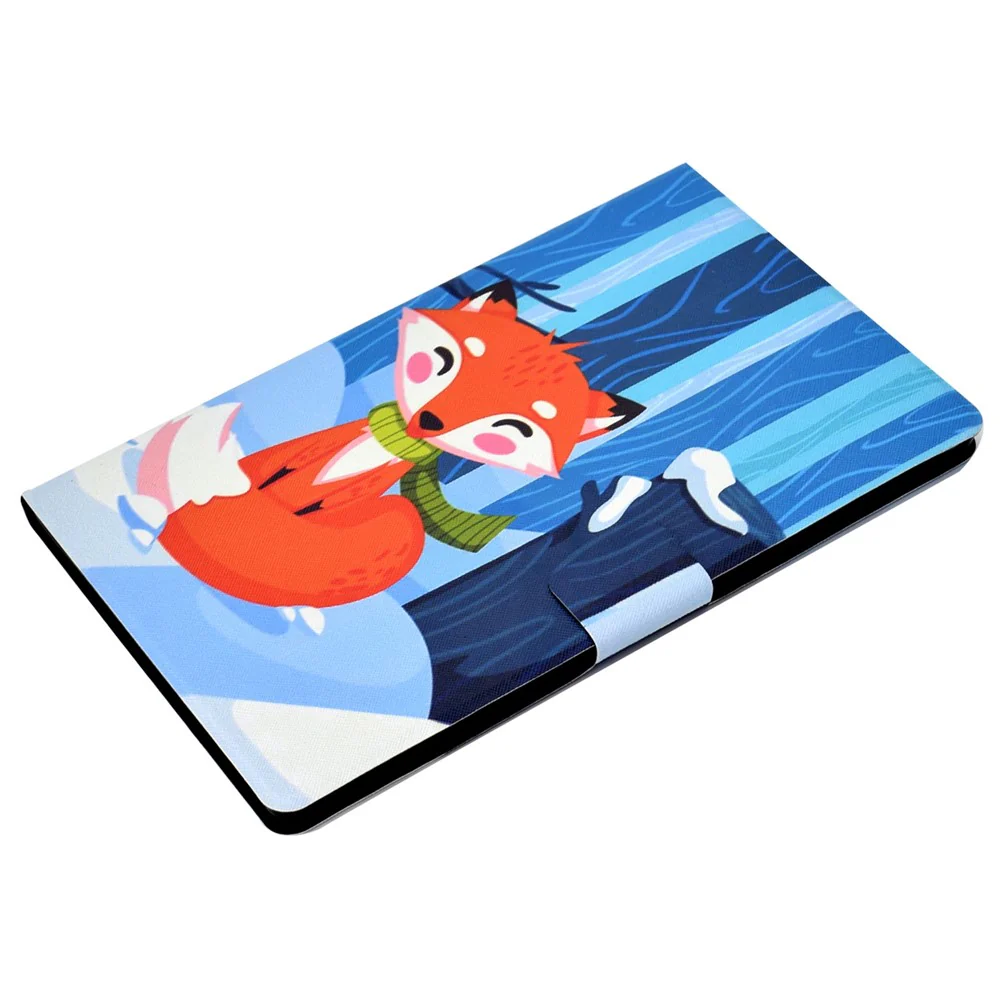PU Leather Tablet Case for Lenovo Tab M10 (Gen 3) TB-328FU / TB-328XU, Pattern Printing Card Holder Shockproof Cover with Adjustable Stand - Fox - Image 7