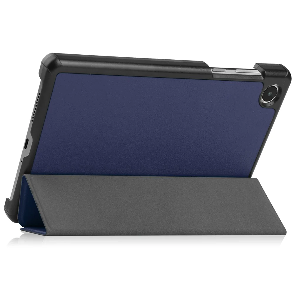 PU Leather Tablet Case for Lenovo Tab M8 (4th Gen) 2024 TB-301XU / M8 (4th Gen) 2023 TB-300FU Tri-Fold Stand Protective Tablet Cover - Blue - Image 4