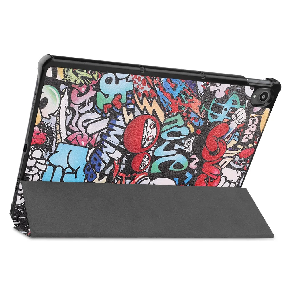 PU Leather Tri-Fold Stand Tablet Case with Dustproof Pattern Printing for Lenovo Tab P11 TB-J606F - Special Pattern - Image 5