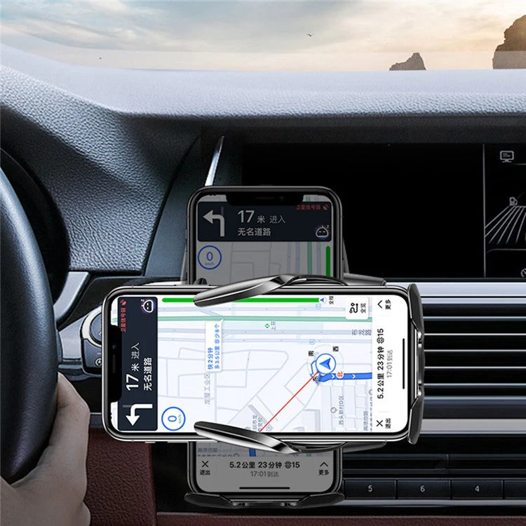 Q6 Wireless Car Charger Mount Infrared Sensor Wireless Charger Back Touch Auto Clamping Air Vent Phone Holder Support QC2.0 / 3.0 Protocol - Image 2