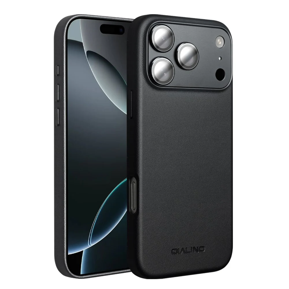 QIALINO For iPhone 17 Pro Max Case PC+Silicone Phone Cover Compatible with MagSafe