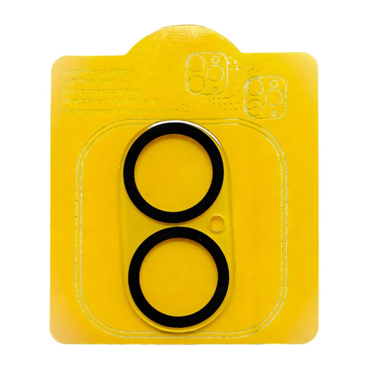 RURIHAI For iPhone 16 Plus / 16 Camera Lens Protector High Aluminum-Silicon Glass Black Circle Lens Film - Image 3