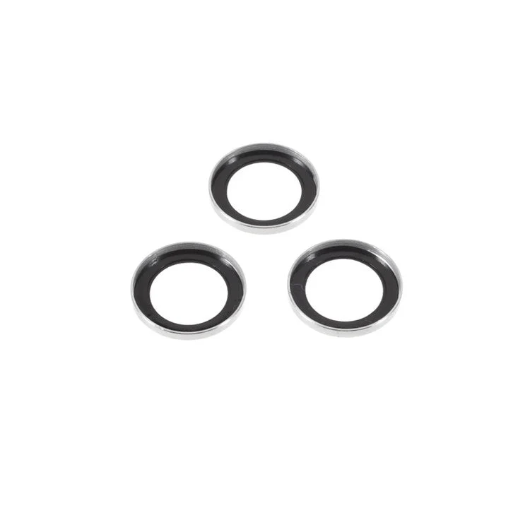 RURIHAI Metal Frame Tempered Glass Camera Lens Cover Film for iPhone 13 Pro Max 6.7 inch / iPhone 13 Pro 6.1 inch - Silver - Image 5