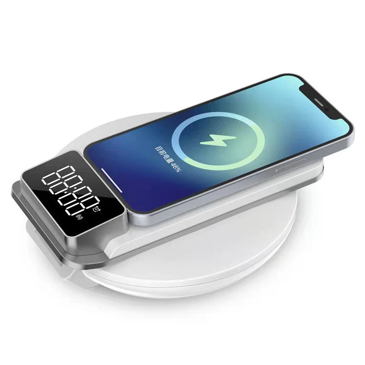 S7 3 in 1 LED Display Alarm Clock Automatic Wireless Charging 15W Fast Charger Touch Dimmable Night Light - Image 8