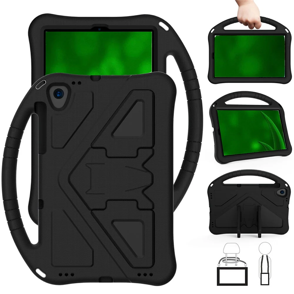 Shock-Absorbed Kickstand + Handheld EVA Case for Lenovo Tab M10 Plus - Black - Image 7