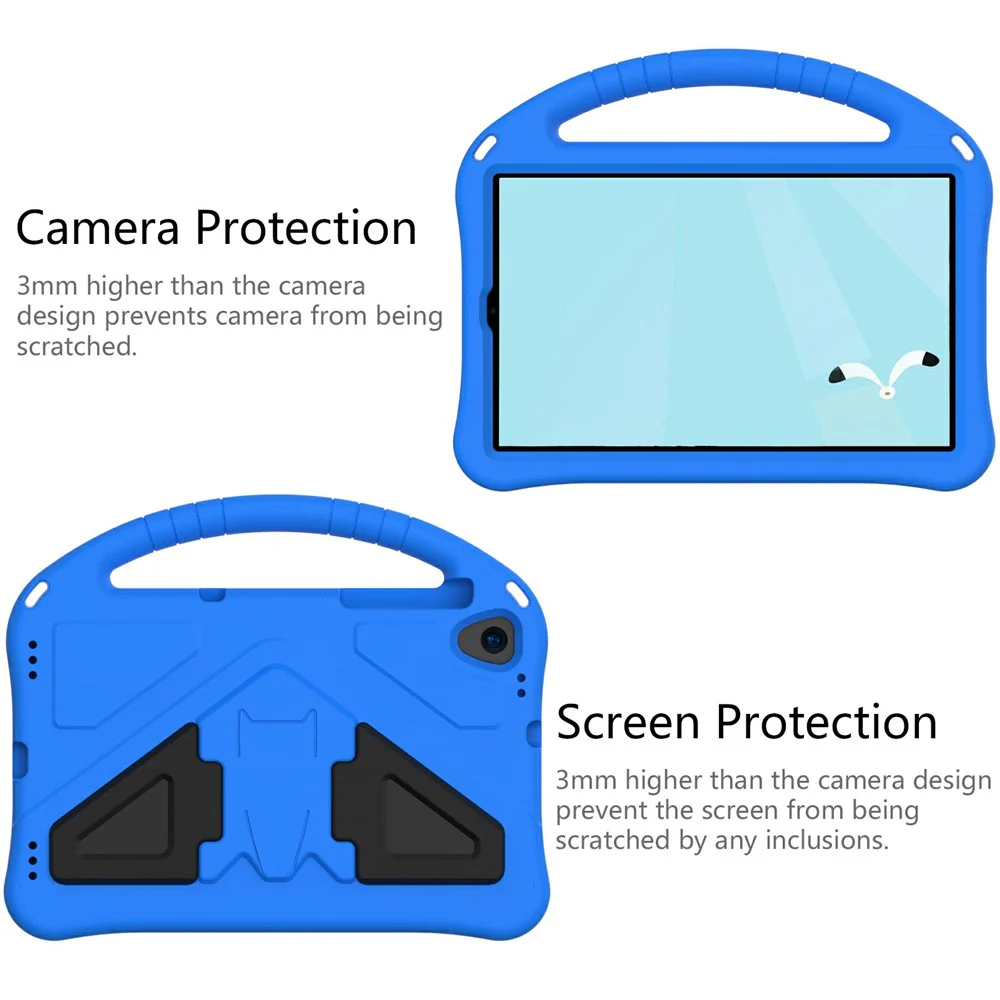 Shock-Absorbed Kickstand + Handheld EVA Case for Lenovo Tab M10 Plus - Blue - Image 4