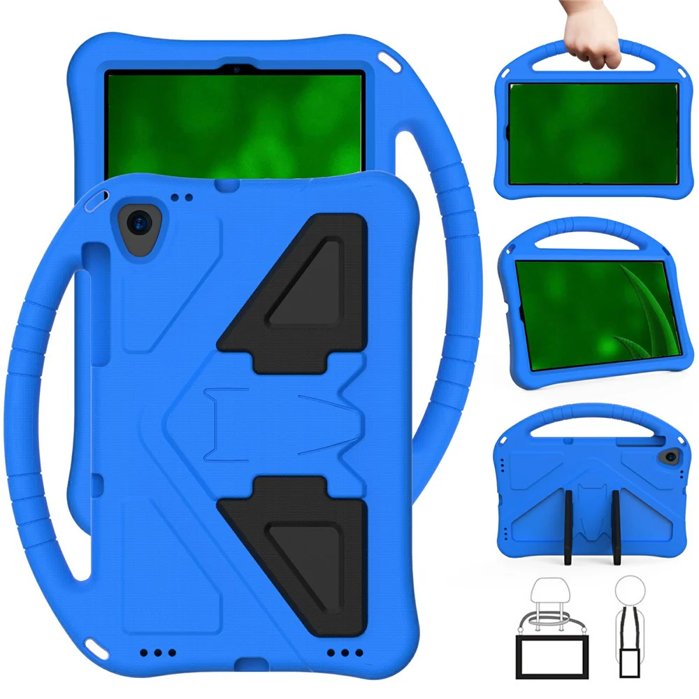 Shock-Absorbed Kickstand + Handheld EVA Case for Lenovo Tab M10 Plus - Blue - Image 7