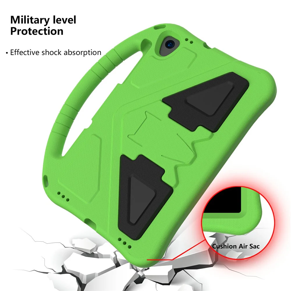 Shock-Absorbed Kickstand + Handheld EVA Case for Lenovo Tab M10 Plus - Green - Image 5