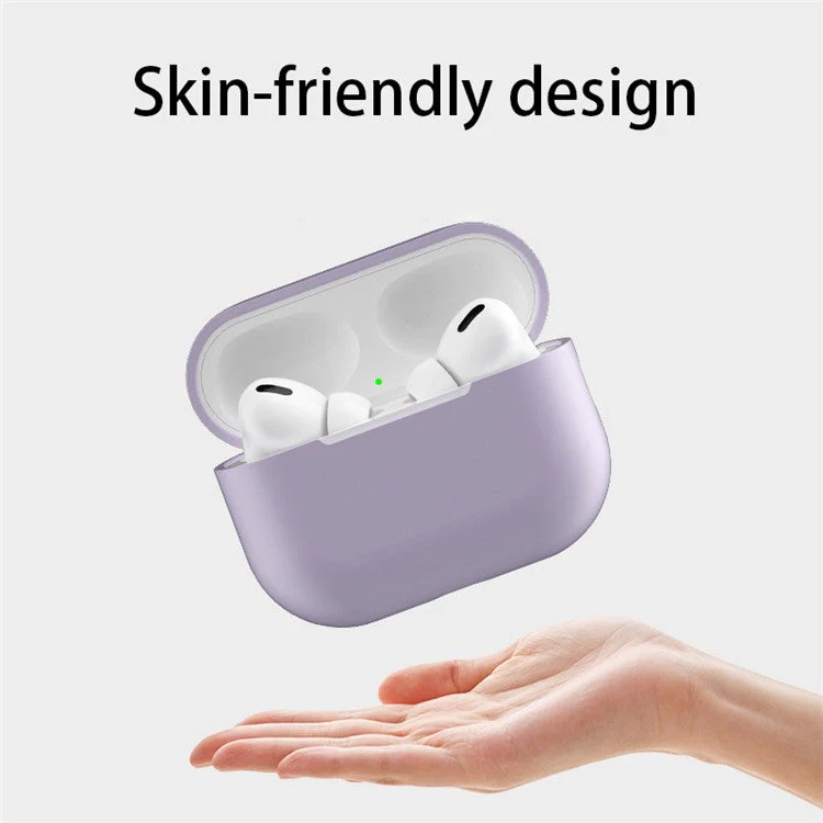 Shockproof Case for AirPods Pro 2 / Pro Silicone Case Bluetooth Headset Cover with Strap - White - Image 2