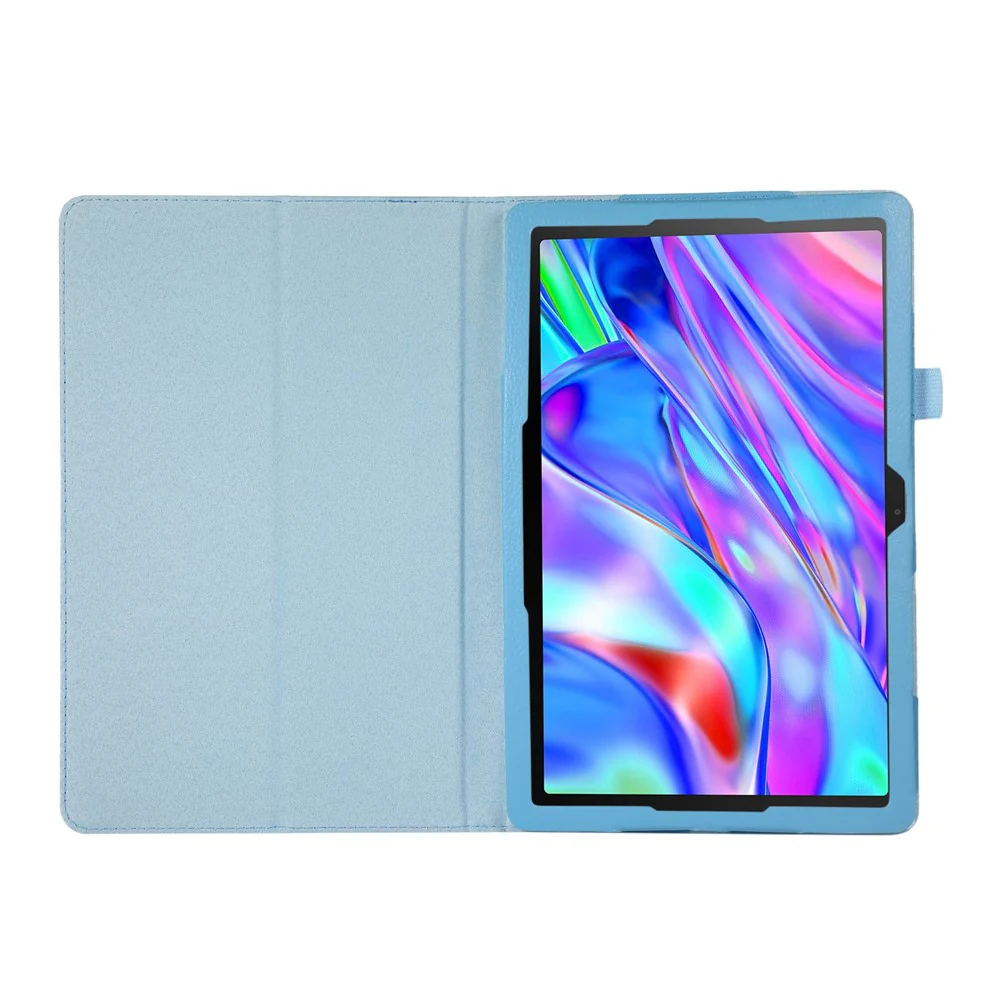 Shockproof Case for Lenovo Tab M10 Plus (3rd Gen) / Xiaoxin Pad 2022 10.6 inch Litchi Texture PU Leather Folio Flip Cover Folding Stand Tablet Case - Baby Blue - Image 2