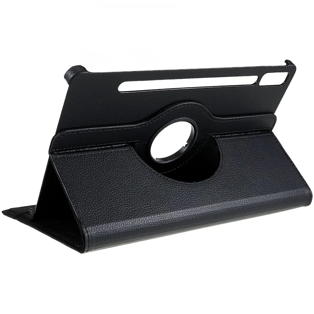 Shockproof Case for Lenovo Tab P11 Pro Gen 2, 360 Degree Rotating Stand Tablet Protector PU Leather + PC Cover Shell - Black - Image 6