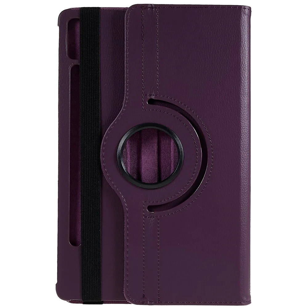 Shockproof Case for Lenovo Tab P11 Pro Gen 2, 360 Degree Rotating Stand Tablet Protector PU Leather + PC Cover Shell - Purple - Image 4