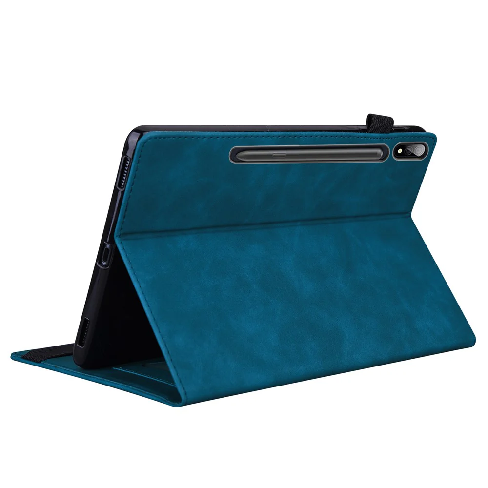 Shockproof Wallet Design Business Style PU Leather Flip Tablet Case with Stand for Lenovo Tab P12 Pro 12.6'' - Blue - Image 6