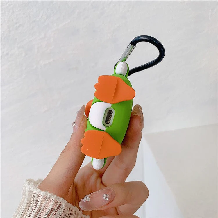 Silicone Case for AirPods with Charging Case (2016)  /  (2019)  /  AirPods with Wireless Charging Case (2019) Raincoat Duck Style Earphone Cover - Image 5
