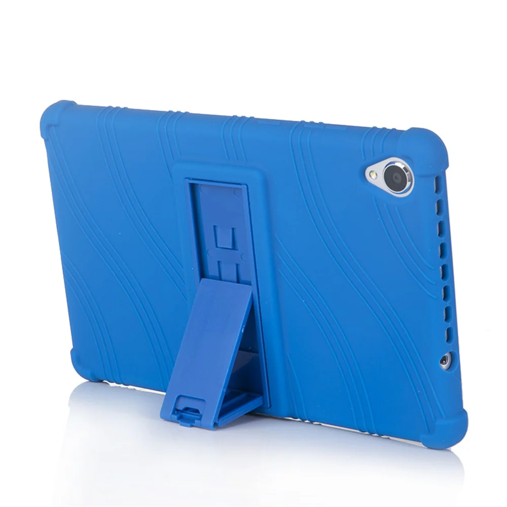 Slide-Out Kickstand Design Soft Silicone Tablet Cover Case for Lenovo Tab M8 8705/8505 - Blue - Image 3
